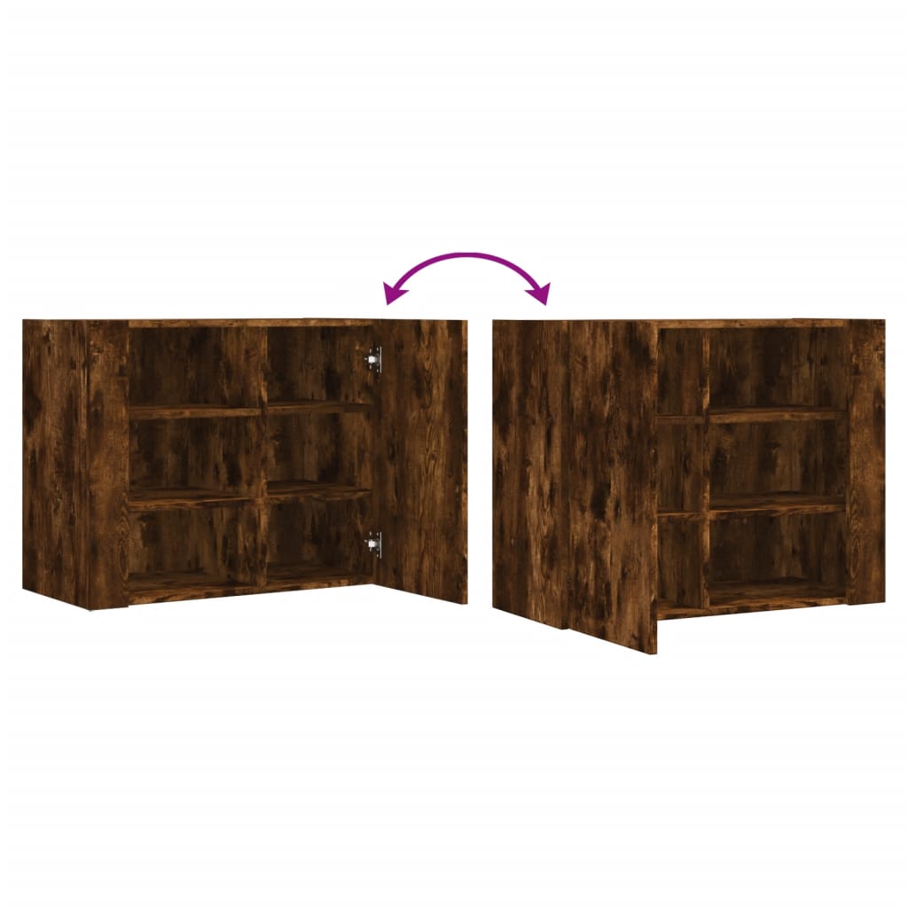 Dulap de perete, stejar fumuriu, 75x35x60 cm, lemn prelucrat GartenMobel Dekor