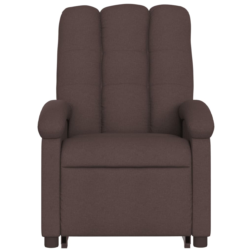 Fotoliu rabatabil cu ridicare pe verticală, maro închis, textil GartenMobel Dekor