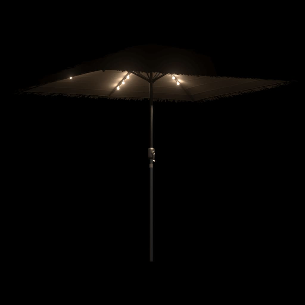 Umbrelă soare de grădină cu stâlp din oțel, maro 248x248x248 cm GartenMobel Dekor