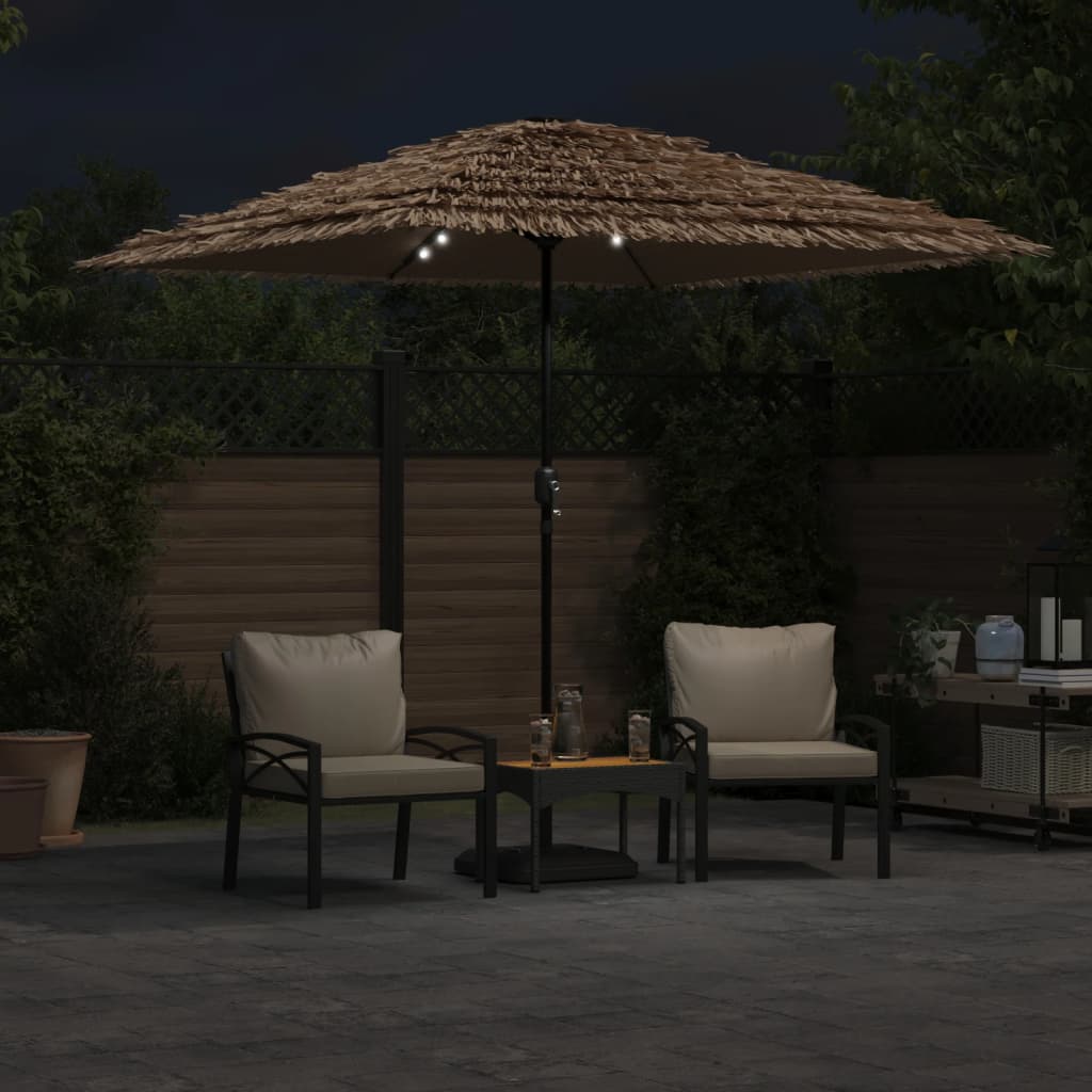 Umbrelă soare de grădină cu stâlp din oțel, maro 248x248x248 cm GartenMobel Dekor