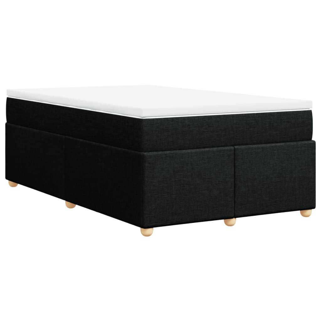 Pat box spring cu saltea, negru, 120x190 cm, catifea GartenMobel Dekor