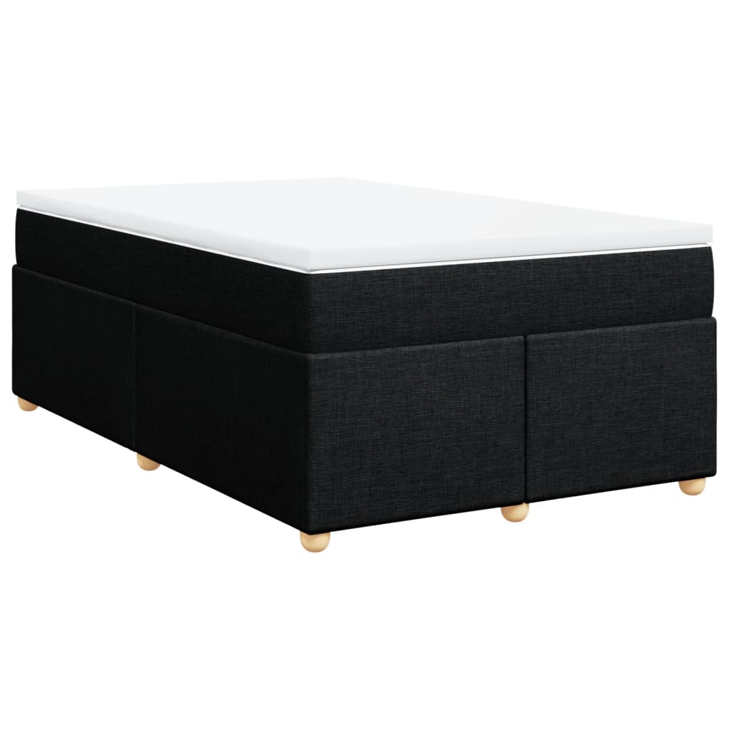 Pat box spring cu saltea, negru, 120x190 cm, catifea GartenMobel Dekor