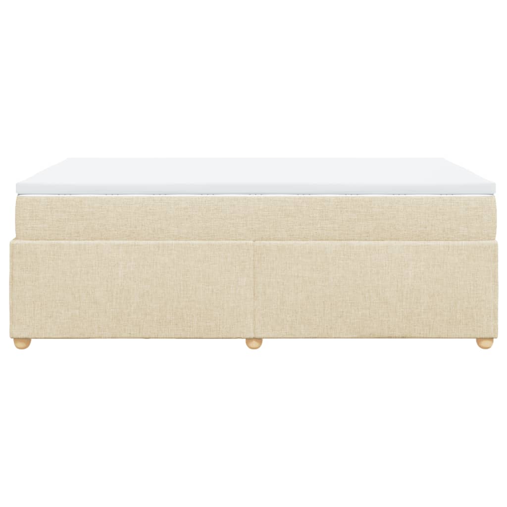 Pat continental cu saltea, crem, 120x190 cm, textil GartenMobel Dekor