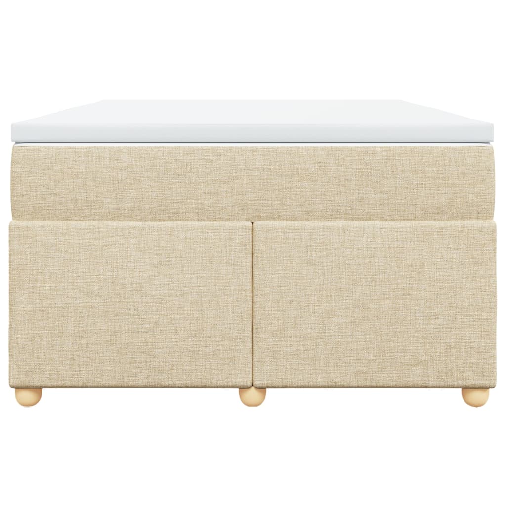 Pat continental cu saltea, crem, 120x190 cm, textil GartenMobel Dekor