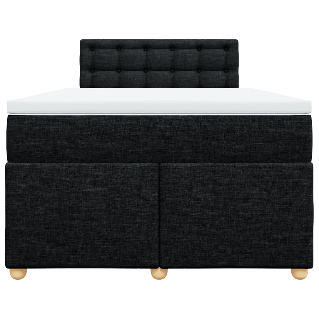 Pat box spring cu saltea, negru, 120x190 cm, catifea GartenMobel Dekor