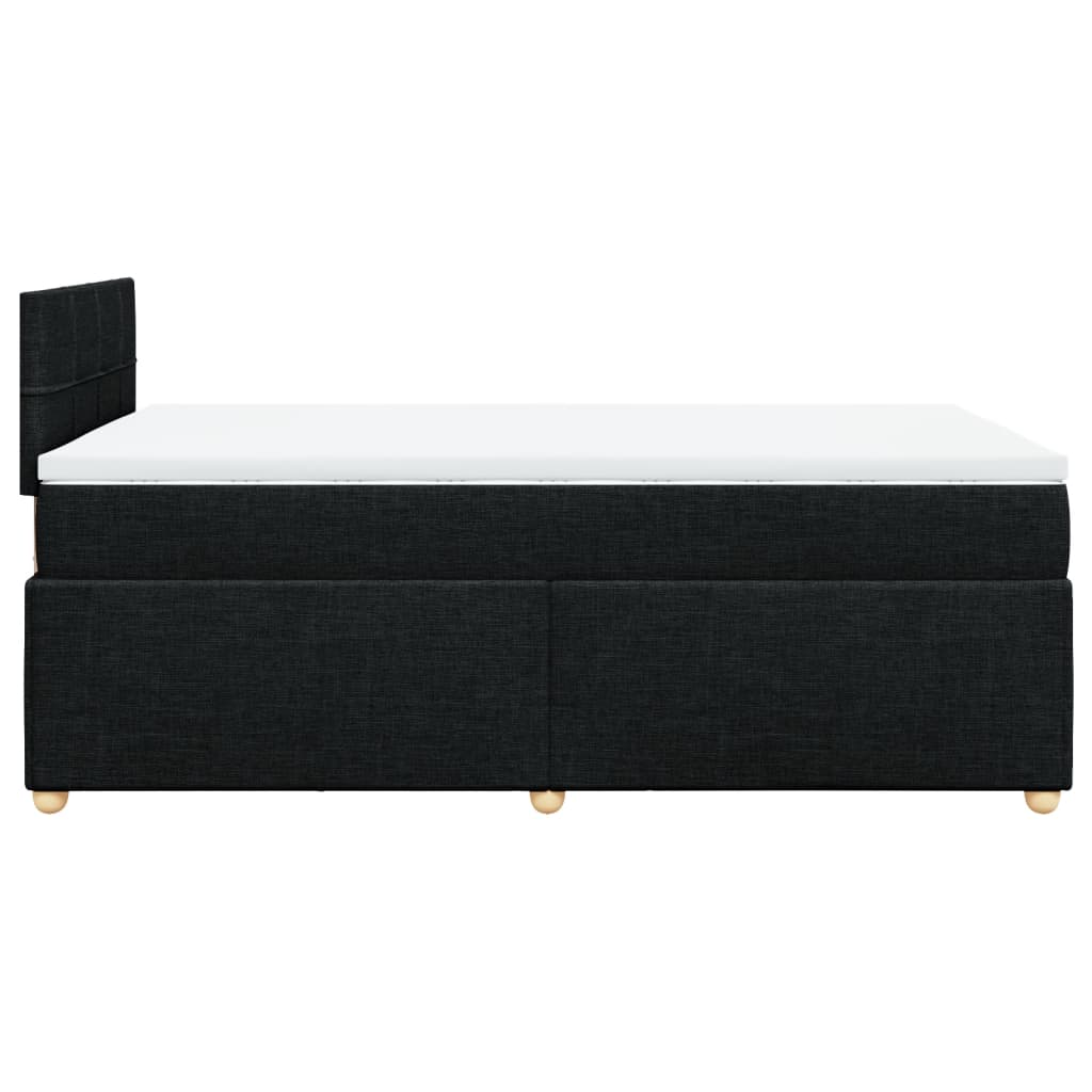 Pat box spring cu saltea, negru, 120x190 cm, catifea GartenMobel Dekor