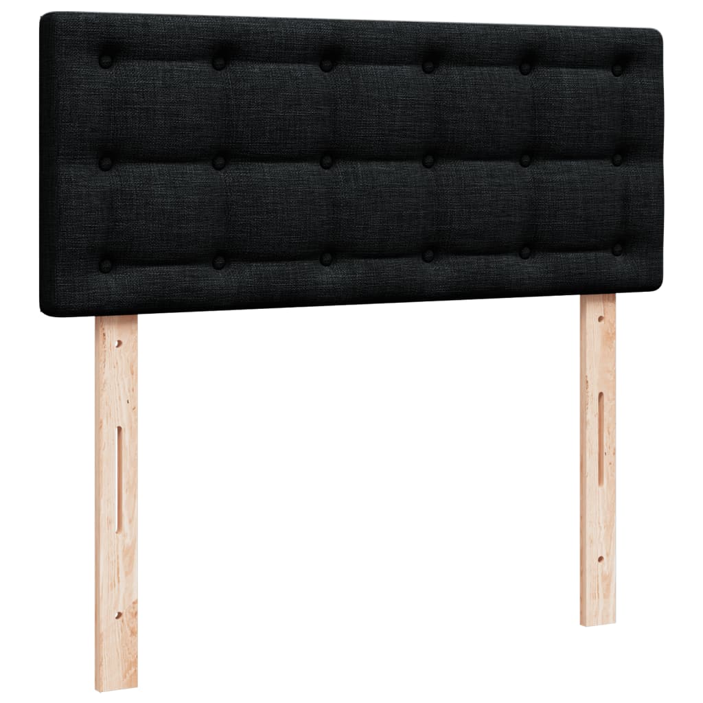 Pat box spring cu saltea, negru, 120x190 cm, catifea GartenMobel Dekor