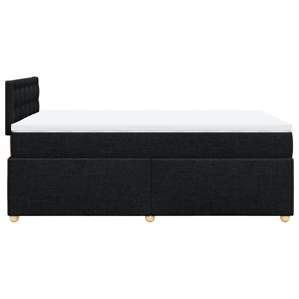 Pat box spring cu saltea, negru, 120x190 cm, catifea GartenMobel Dekor