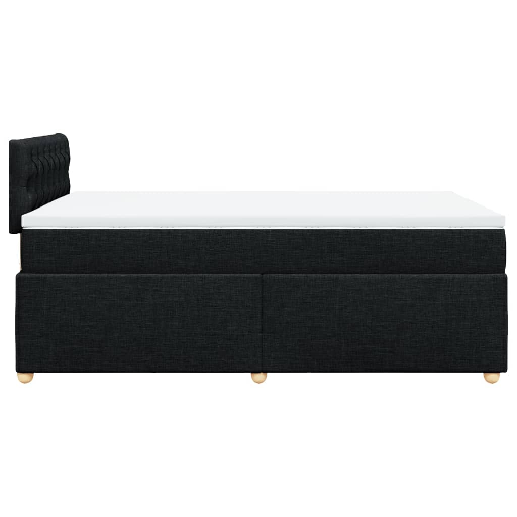 Pat box spring cu saltea, negru, 120x190 cm, catifea GartenMobel Dekor