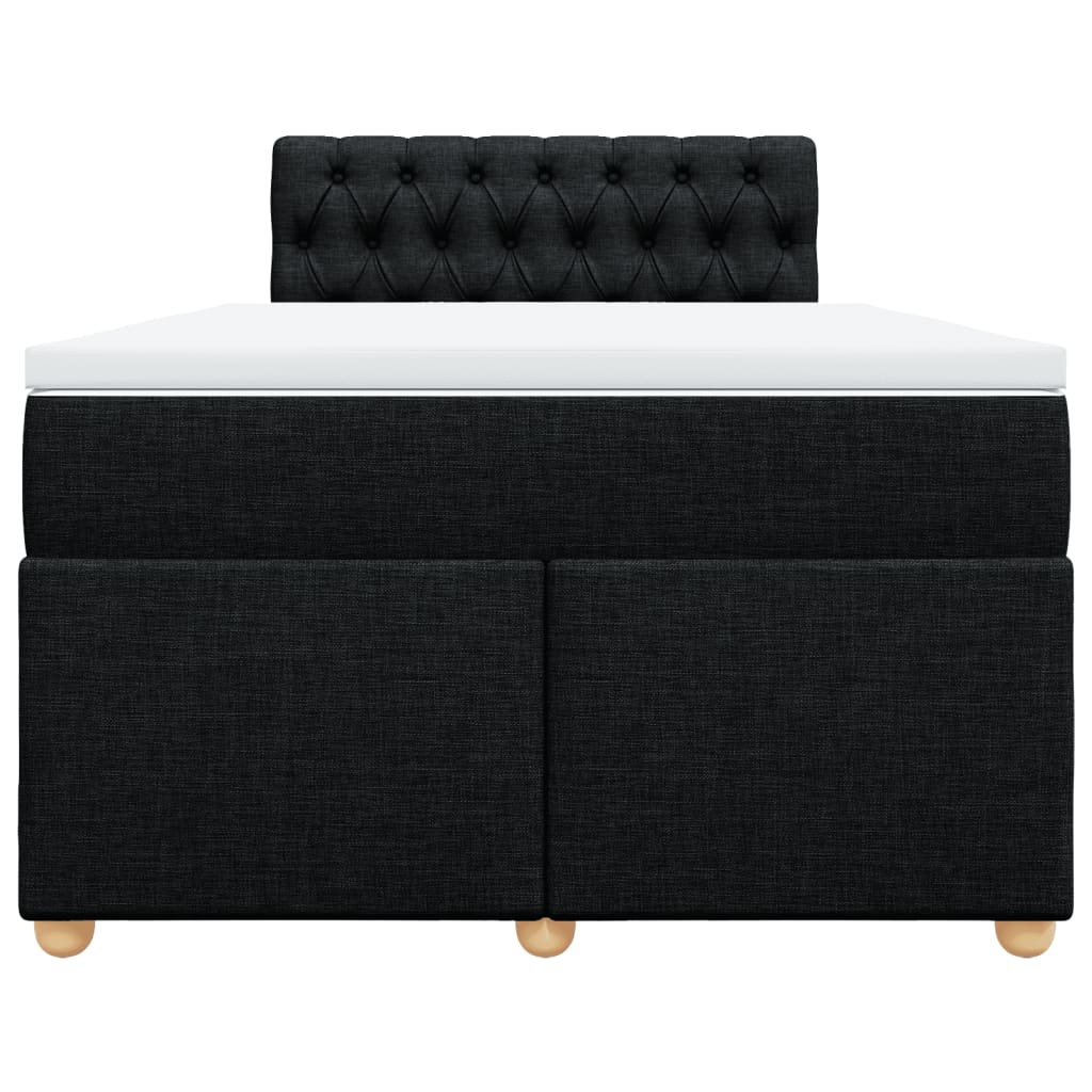 Pat box spring cu saltea, negru, 120x190 cm, catifea GartenMobel Dekor