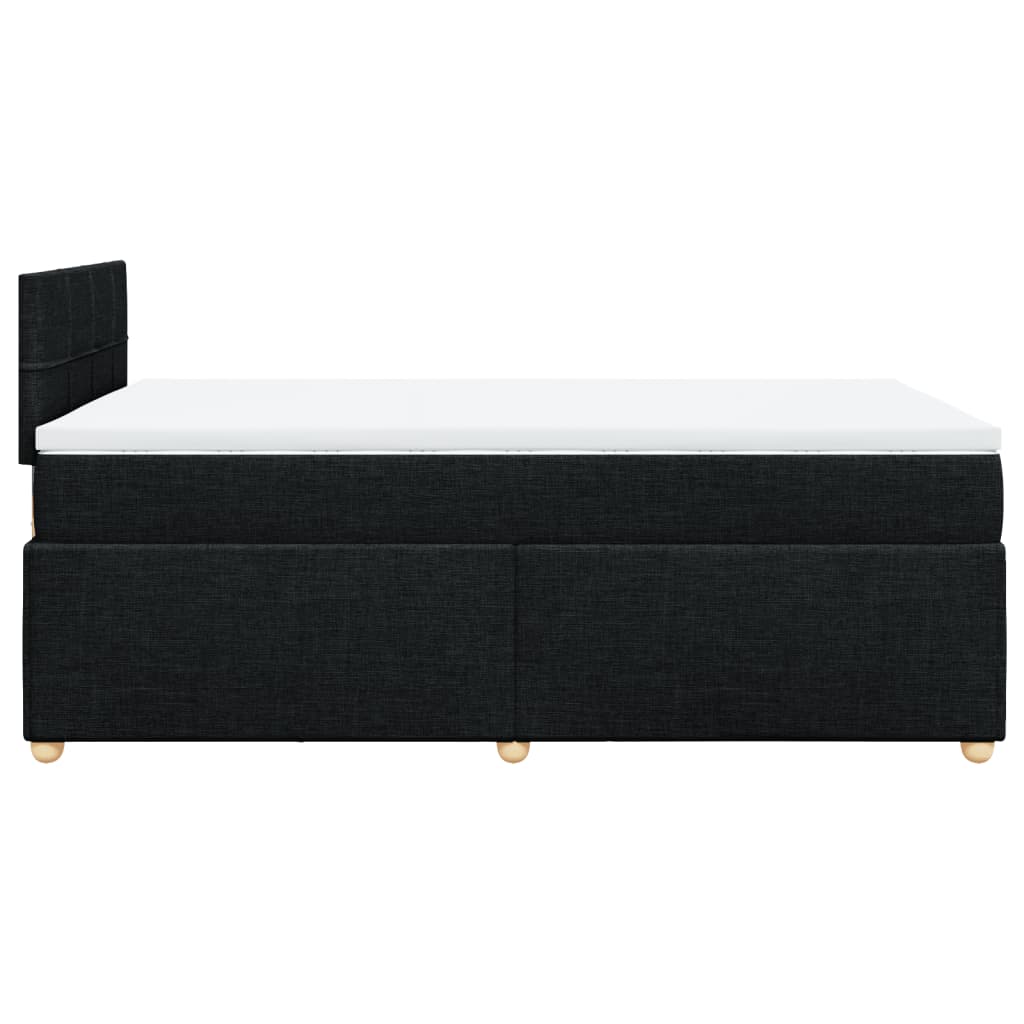 Pat box spring cu saltea, negru, 120x190 cm, catifea GartenMobel Dekor
