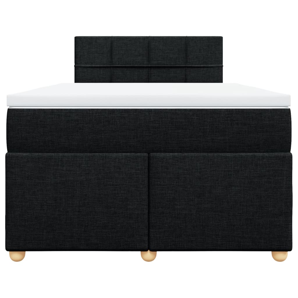 Pat box spring cu saltea, negru, 120x190 cm, catifea GartenMobel Dekor