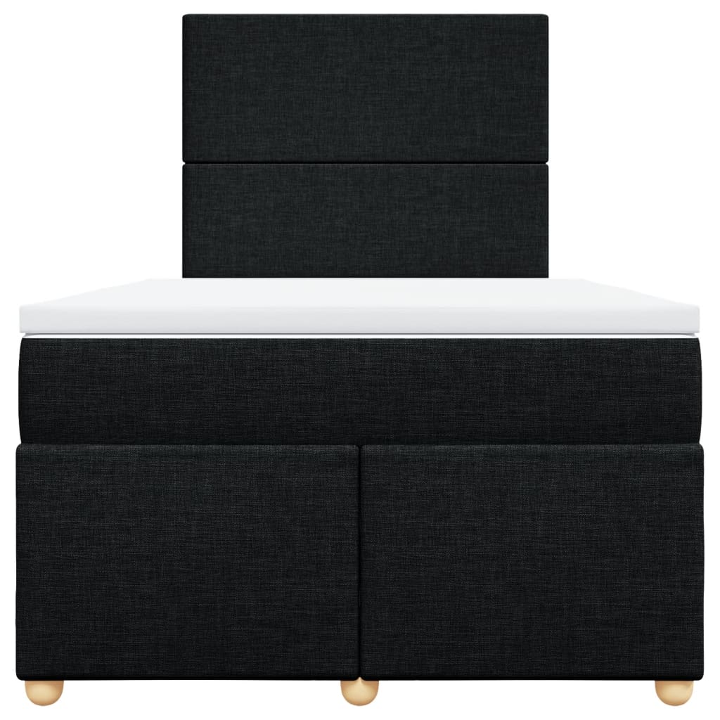Pat box spring cu saltea, negru, 120x190 cm, catifea GartenMobel Dekor