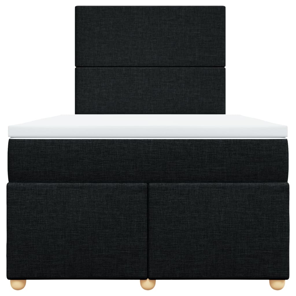 Pat box spring cu saltea, negru, 120x190 cm, catifea GartenMobel Dekor