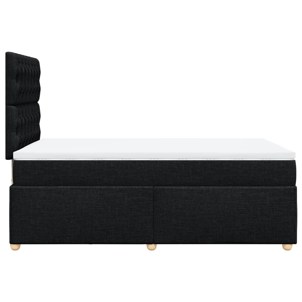 Pat box spring cu saltea, negru, 120x190 cm, catifea GartenMobel Dekor