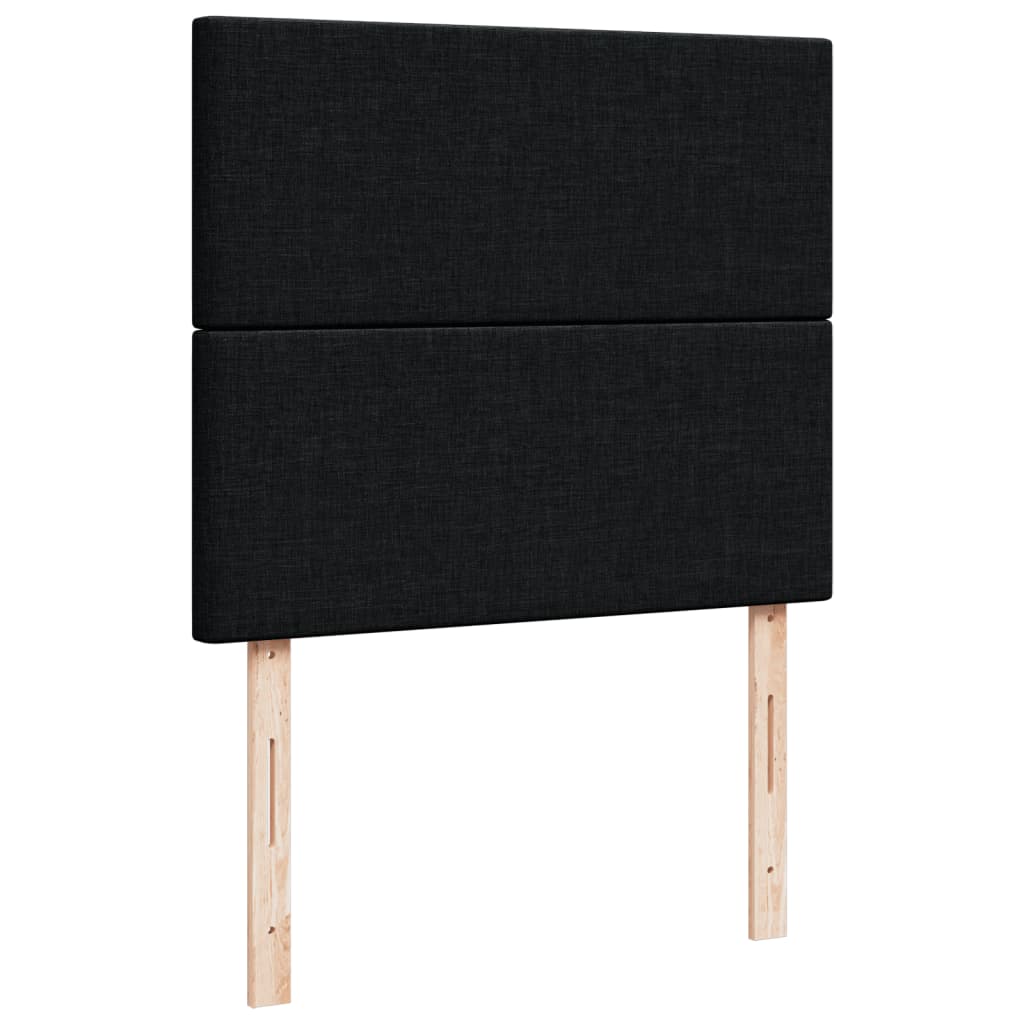 Pat box spring cu saltea, negru, 120x190 cm, catifea GartenMobel Dekor
