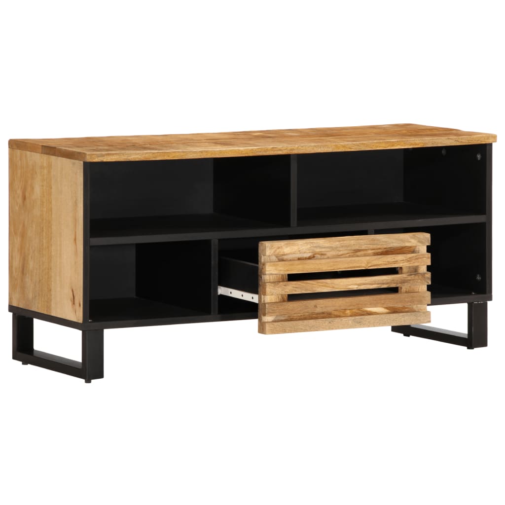 Dulap TV, 100x34x46 cm, lemn masiv mango brut GartenMobel Dekor