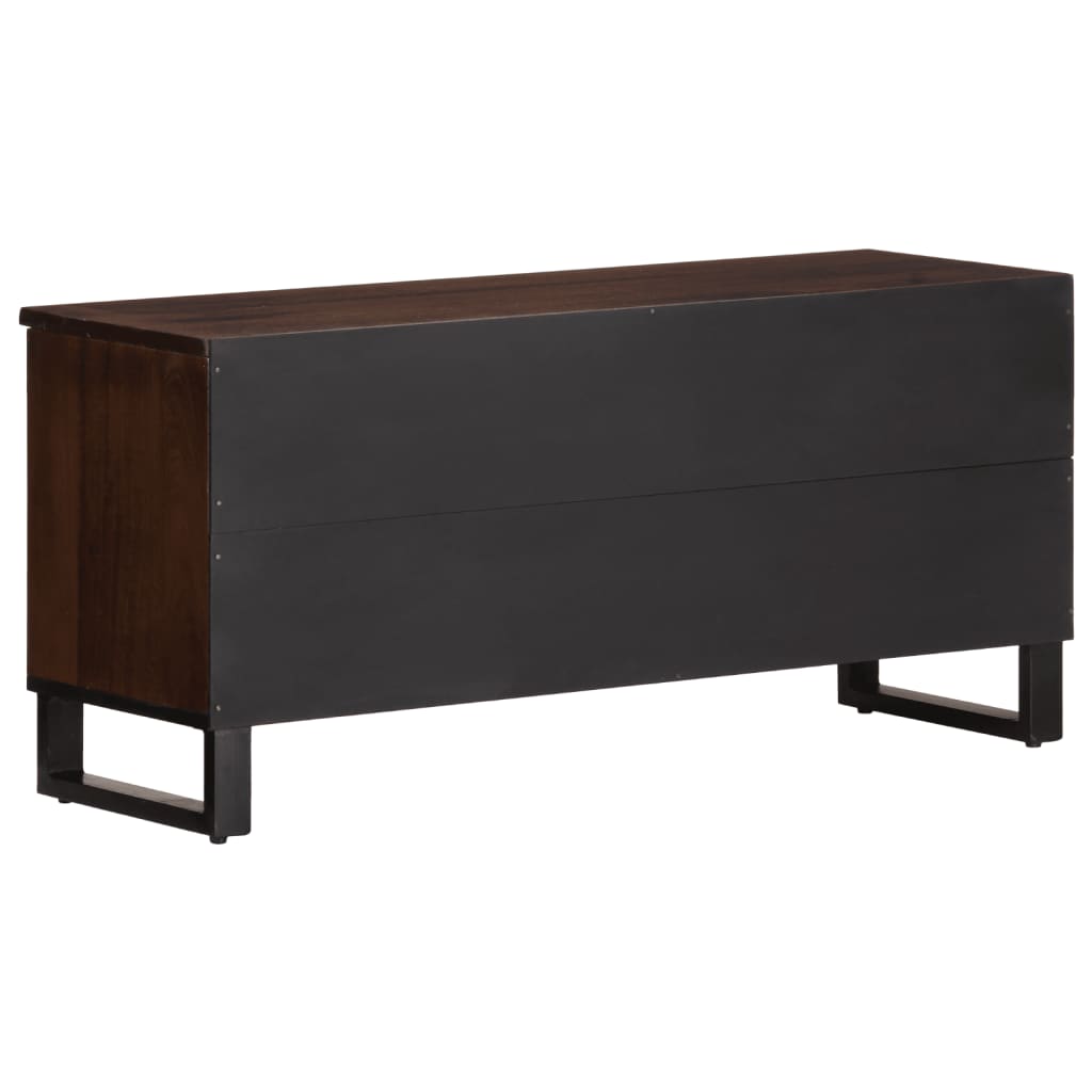 Dulap TV, maro, 100x34x46 cm, lemn masiv de mango GartenMobel Dekor
