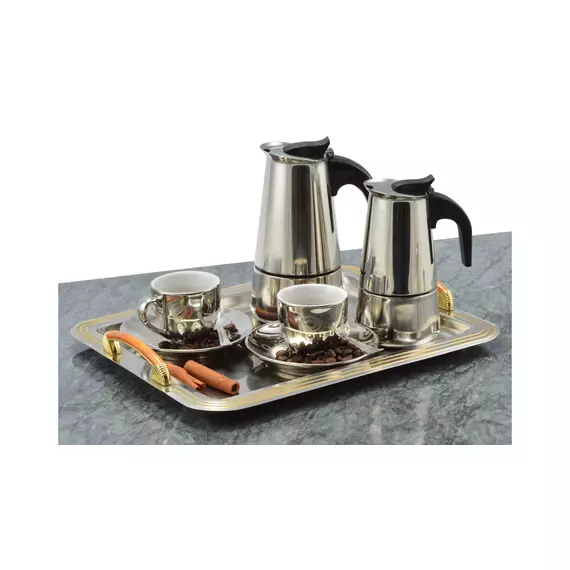 Espressor manual din oțel inoxidabil, pentru 2 persoane Handy KitchenServ