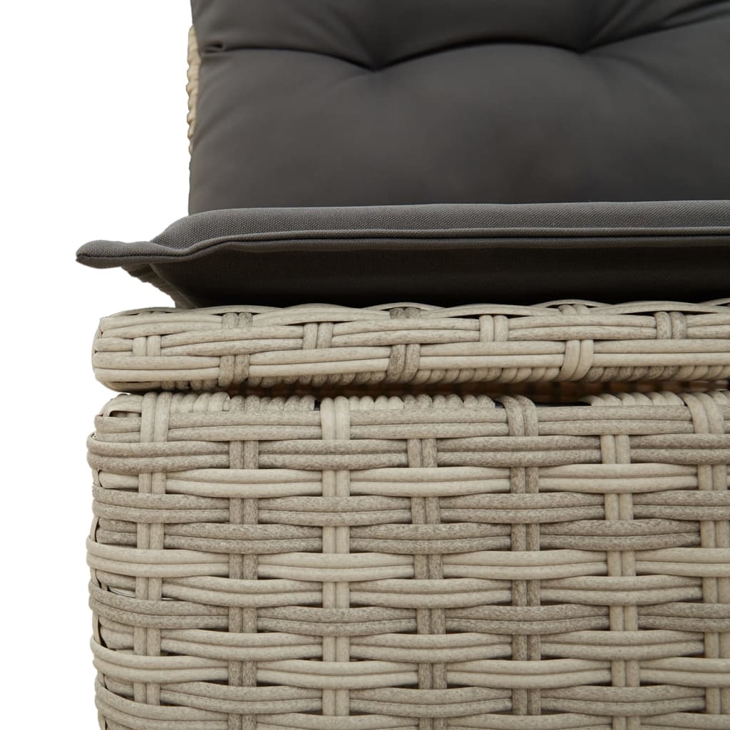 Set canapele de grădină cu perne, 7piese gri deschis poliratan GartenMobel Dekor