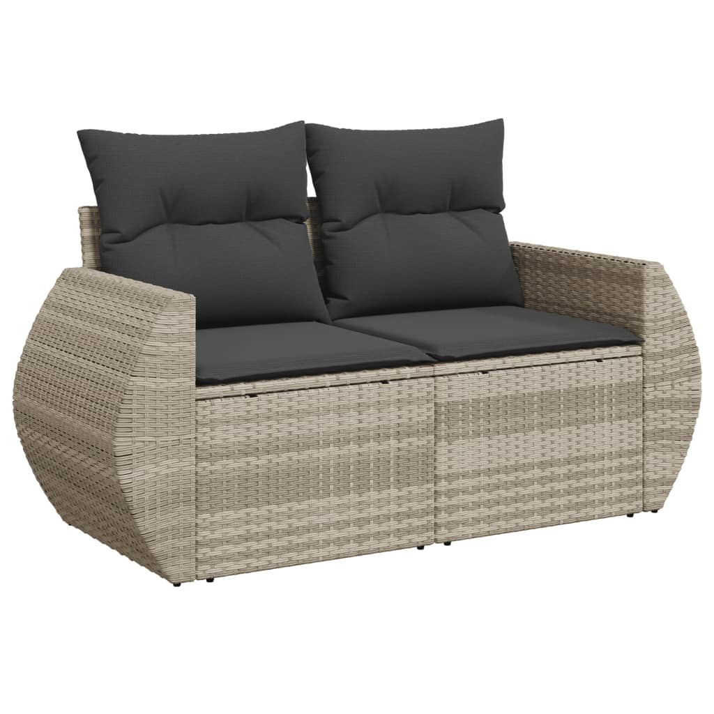 Set canapele de grădină cu perne 10 piese gri deschis poliratan GartenMobel Dekor
