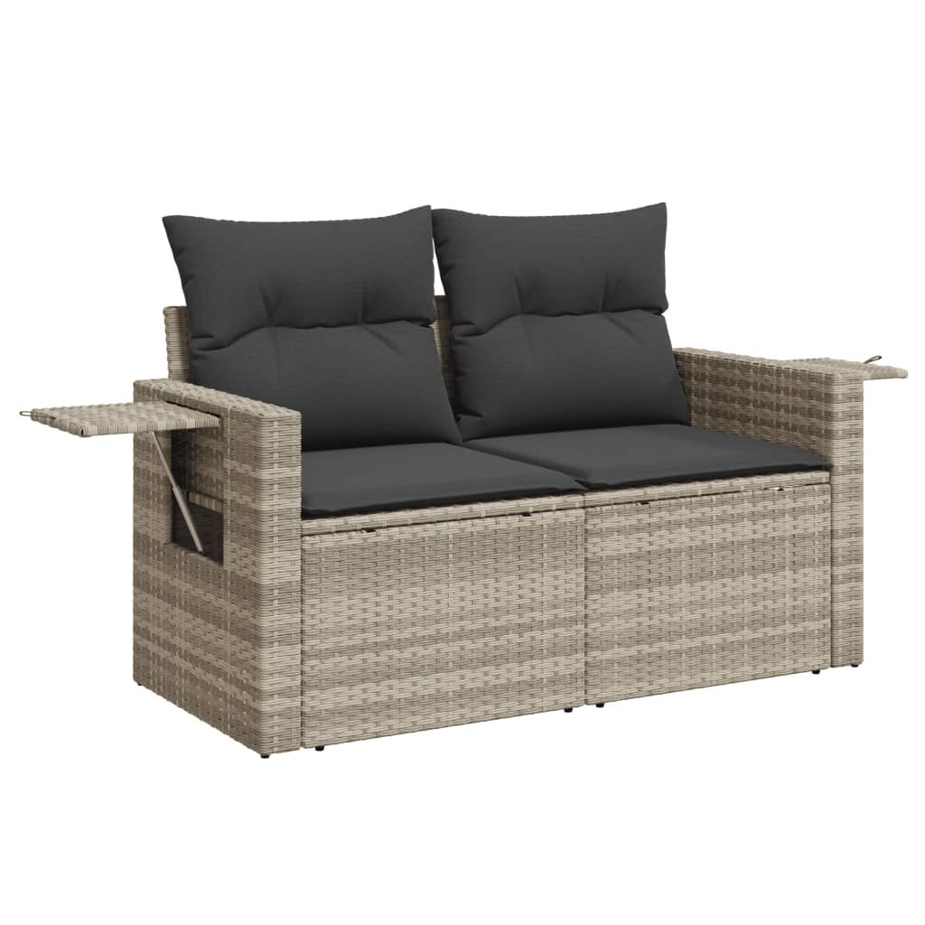 Set canapele de grădină cu perne 10 piese gri deschis poliratan GartenMobel Dekor