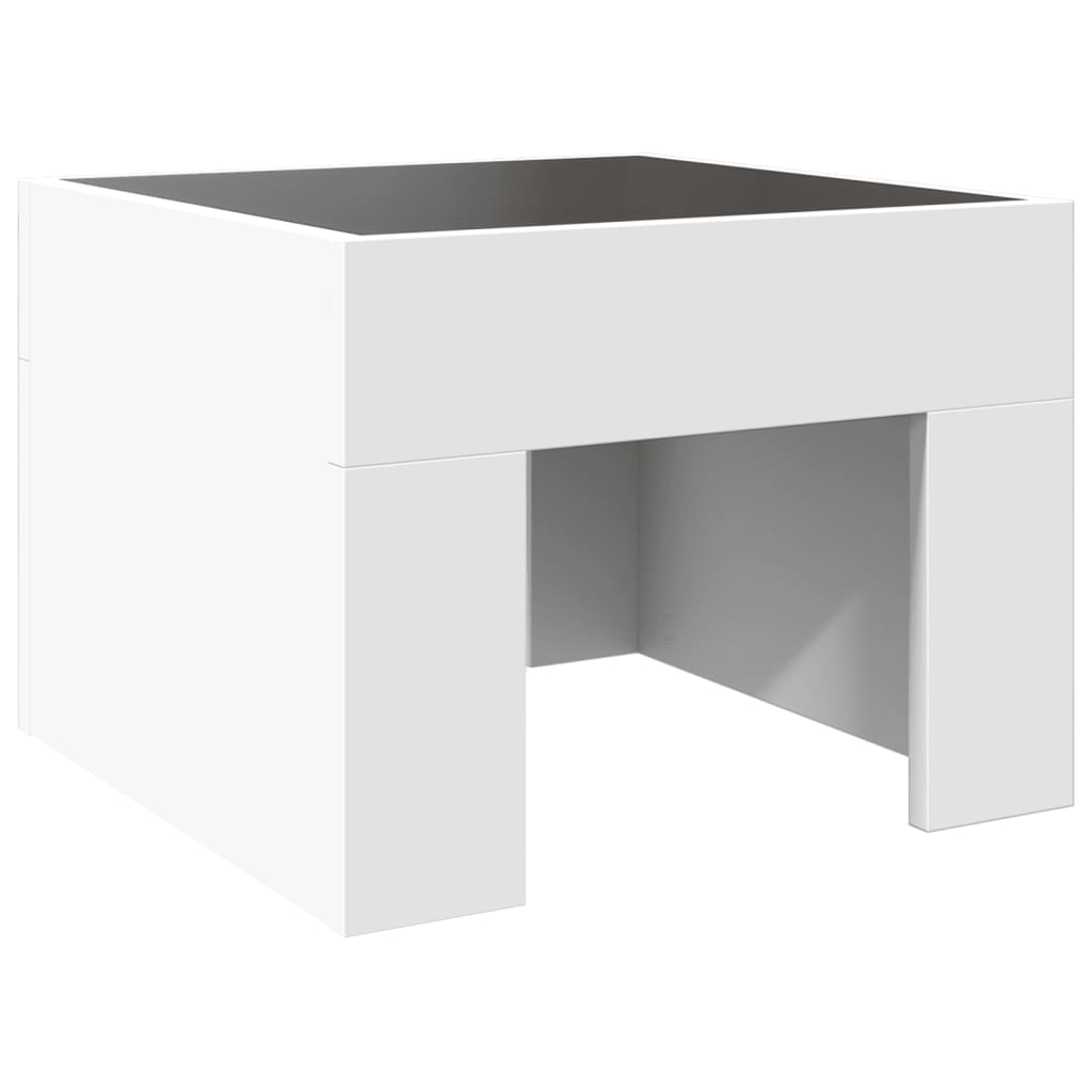 Noptieră cu LED infinity, alb, 40x40x30 cm GartenMobel Dekor