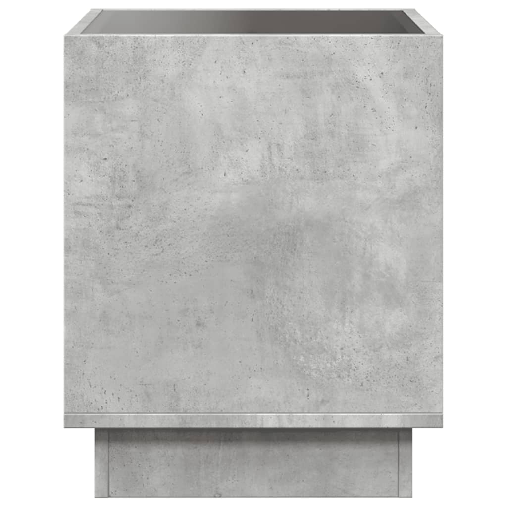 Noptieră cu LED infinity, gri beton, 40x40x50 cm GartenMobel Dekor