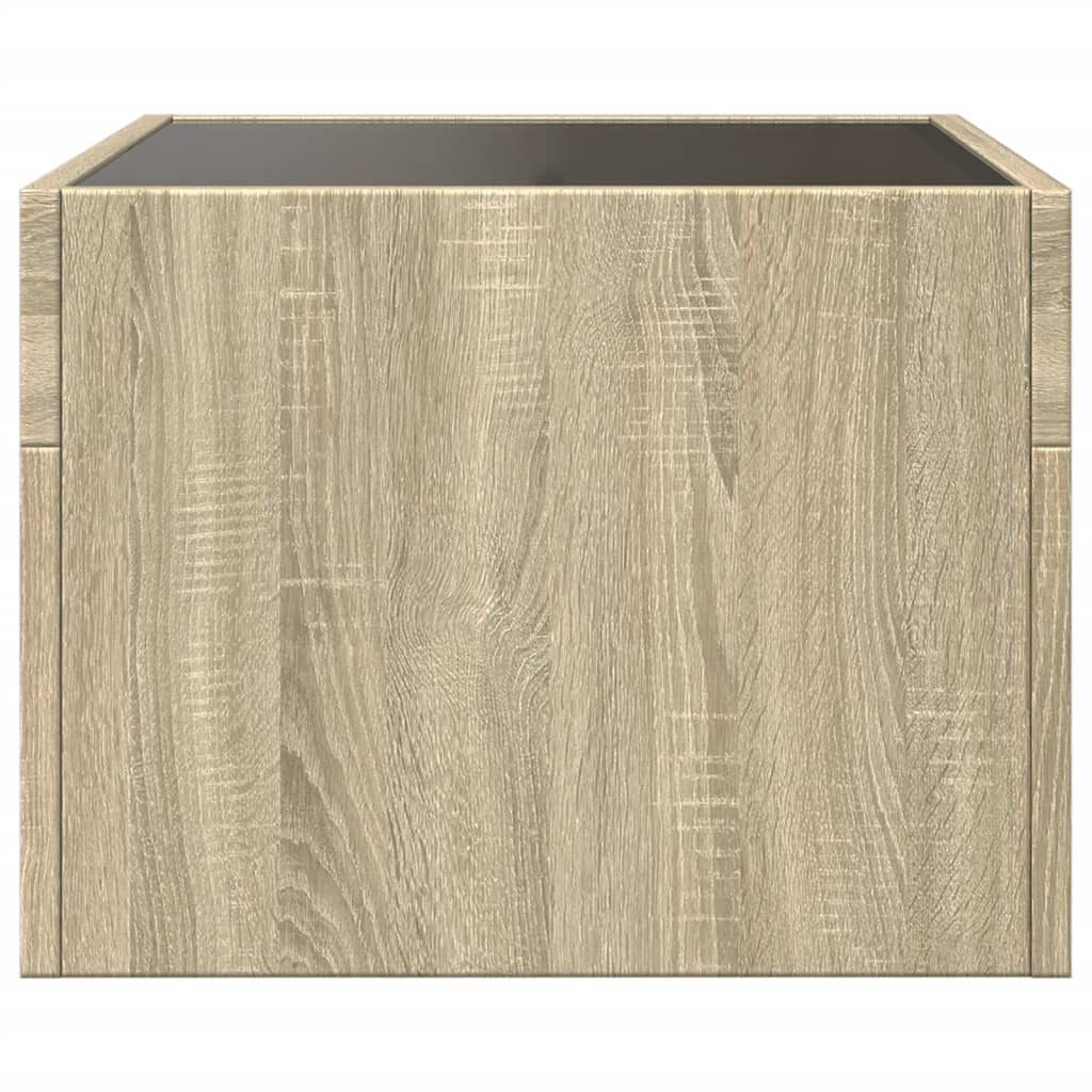 Noptieră cu LED infinity, stejar sonoma, 40x40x30 cm GartenMobel Dekor