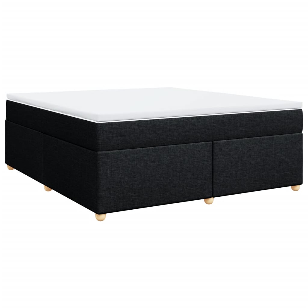 Pat box spring cu saltea, negru, 180x200 cm, catifea GartenMobel Dekor
