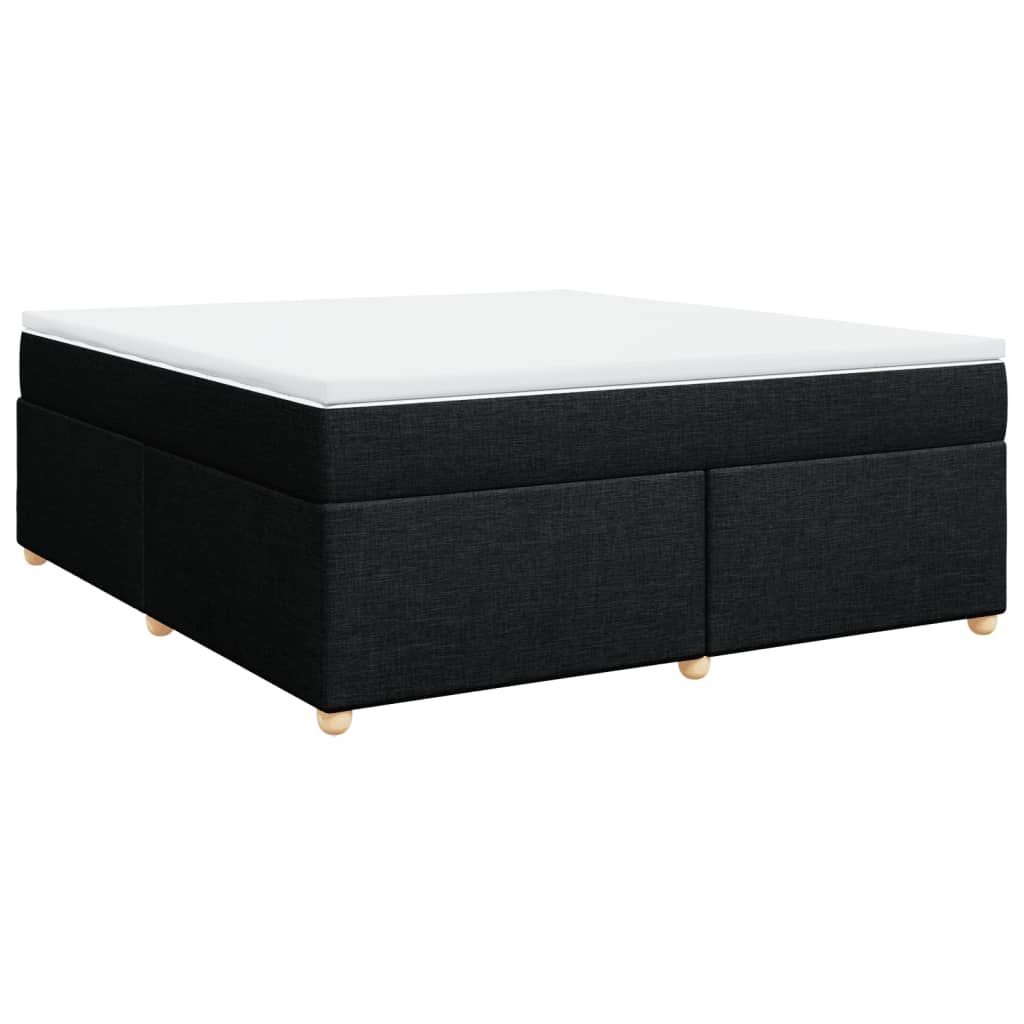 Pat box spring cu saltea, negru, 180x200 cm, catifea GartenMobel Dekor