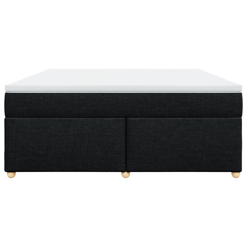 Pat box spring cu saltea, negru, 180x200 cm, catifea GartenMobel Dekor