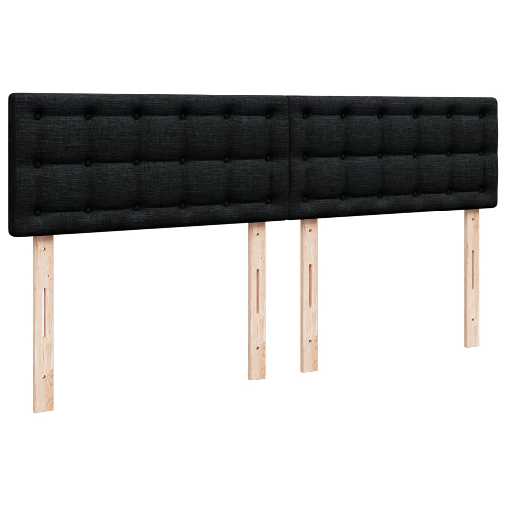 Pat box spring cu saltea, negru, 180x200 cm, catifea GartenMobel Dekor