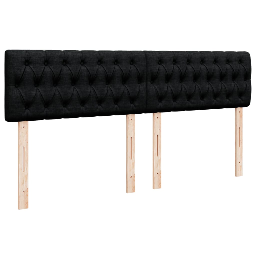 Pat box spring cu saltea, negru, 180x200 cm, catifea GartenMobel Dekor