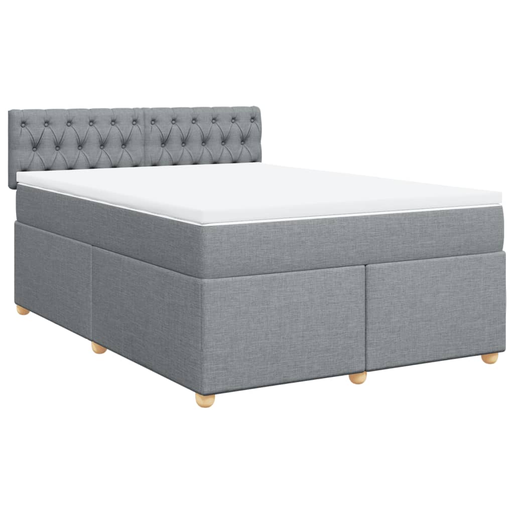 Pat continental, gri deschis, 140x200 cm, material textil GartenMobel Dekor