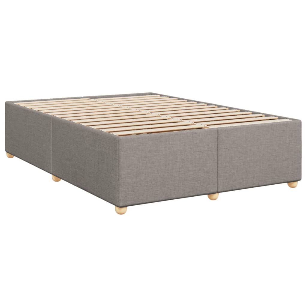 Pat continental cu saltea gri taupe 140x200 cm material textil GartenMobel Dekor