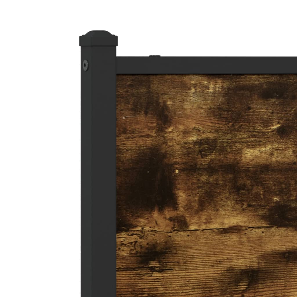 Cadru de pat din metal cu tăblie, stejar fumuriu, 107x203 cm GartenMobel Dekor