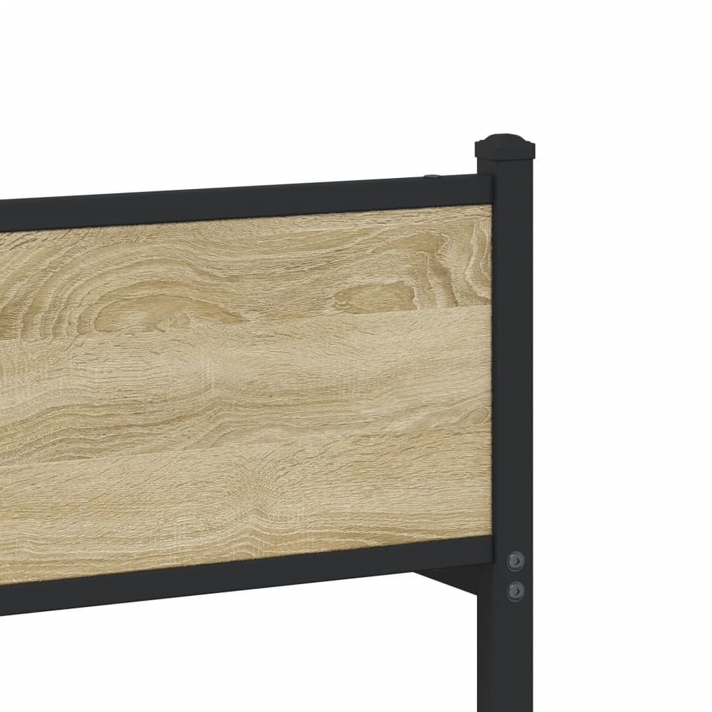 Cadru pat metalic tăblie cap/picioare, stejar sonoma 107x203cm GartenMobel Dekor