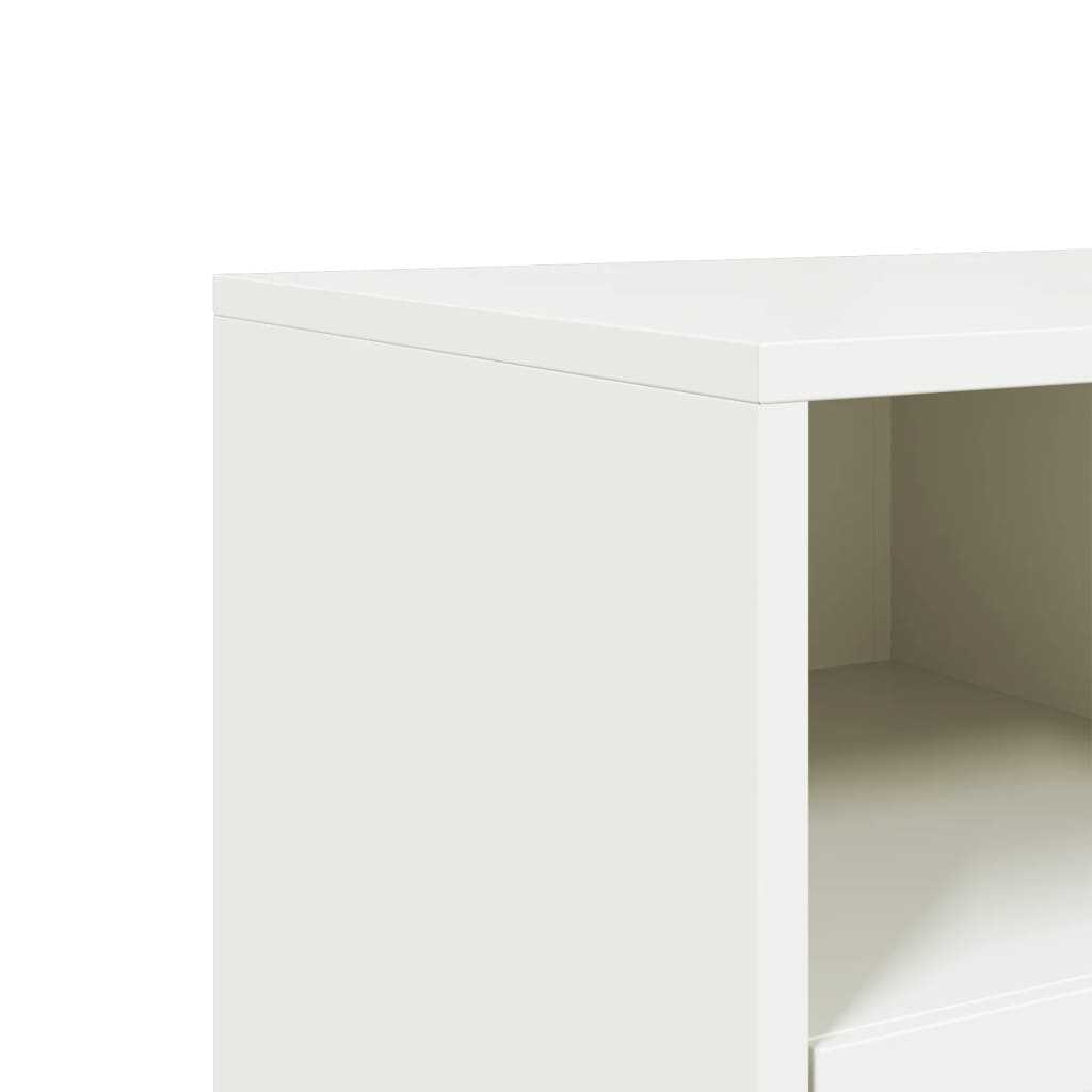 Dulap TV, alb, 100,5x39x43,5 cm, oțel laminat la rece GartenMobel Dekor