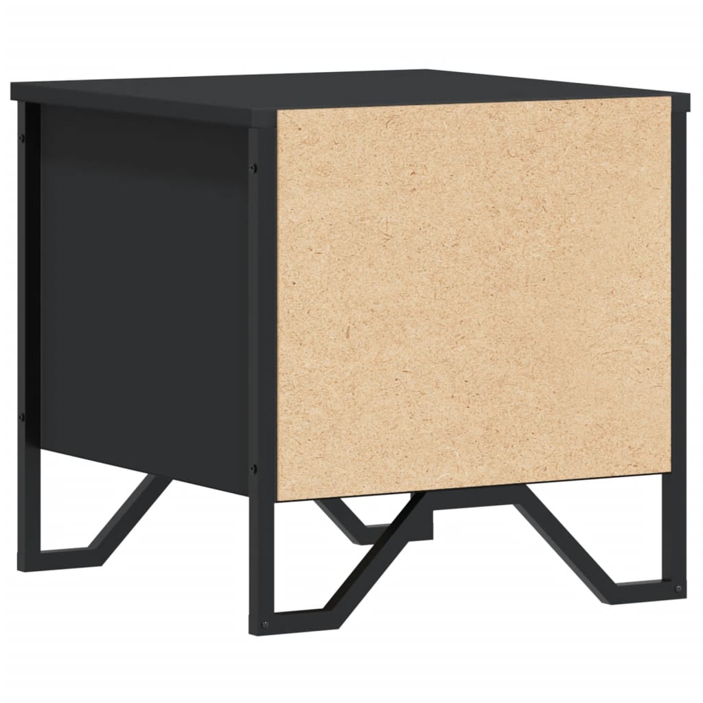 Noptiere, 2 buc., negru, 40 x 30 x 40 cm, PAL GartenMobel Dekor