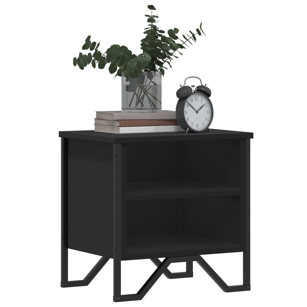 Noptiere, 2 buc., negru, 40x30x40 cm, lemn prelucrat GartenMobel Dekor