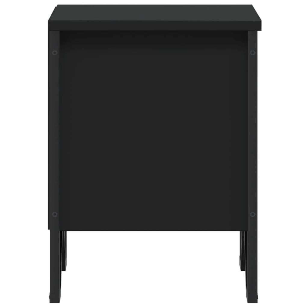 Noptiere, 2 buc., negru, 40x30x40 cm, lemn prelucrat GartenMobel Dekor