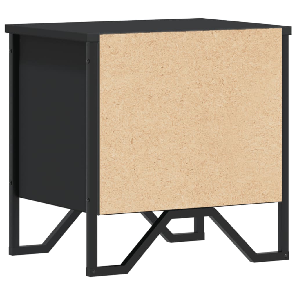 Noptiere, 2 buc., negru, 40x30x40 cm, lemn prelucrat GartenMobel Dekor