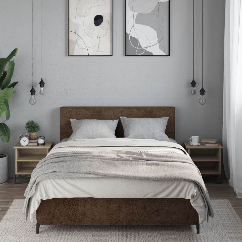 Noptiere, 2 buc., stejar Sonoma, 40x30x40 cm, lemn prelucrat GartenMobel Dekor