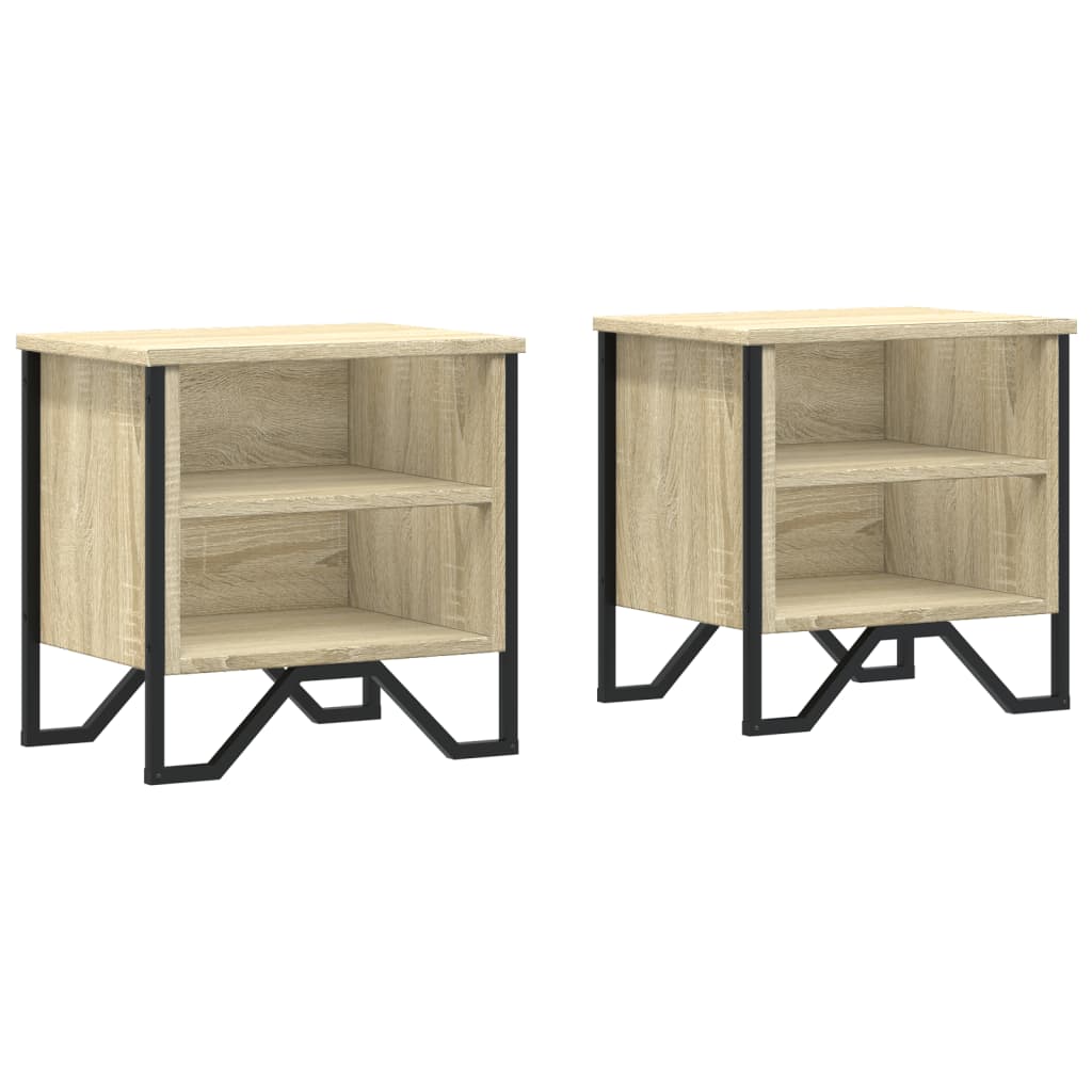 Noptiere, 2 buc., stejar Sonoma, 40x30x40 cm, lemn prelucrat GartenMobel Dekor