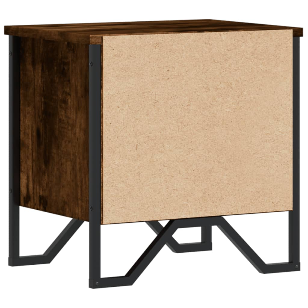 Noptiere, 2 buc., stejar fumuriu, 40x30x40 cm, lemn prelucrat GartenMobel Dekor