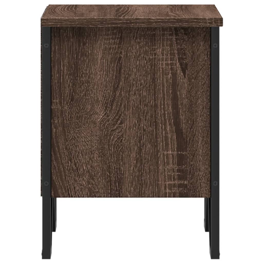 Noptiere, 2 buc., stejar maro, 40x30x40 cm, lemn prelucrat GartenMobel Dekor