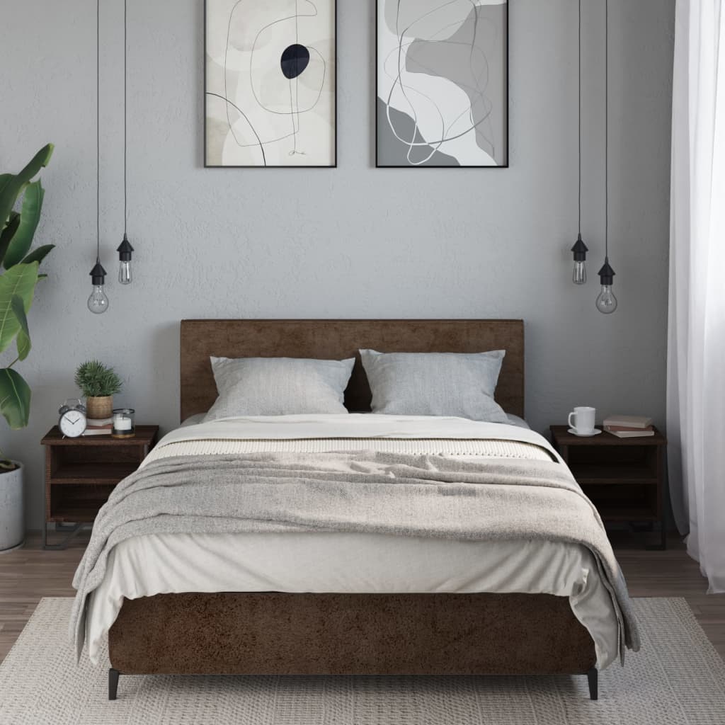 Noptiere, 2 buc., stejar maro, 40x30x40 cm, lemn prelucrat GartenMobel Dekor