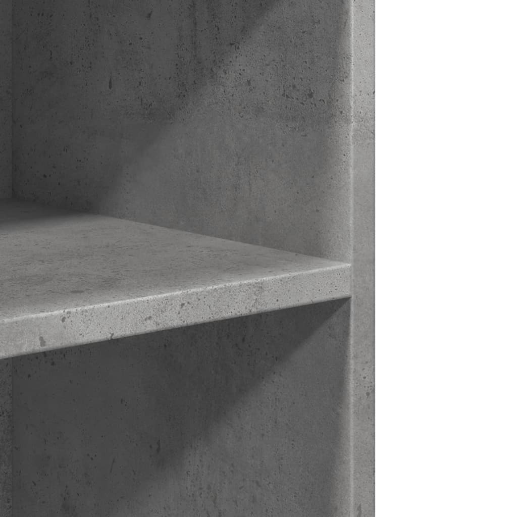 Masă laterală cu roți, gri beton, 55x60x78 cm, lemn prelucrat GartenMobel Dekor