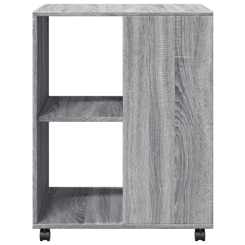 Masă laterală cu roți, gri sonoma 55x60x78 cm lemn prelucrat GartenMobel Dekor
